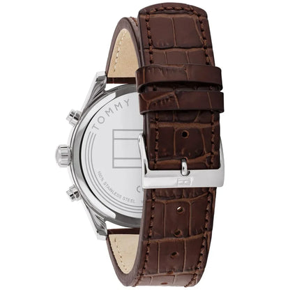 Original Tommy Hilfiger Men's Watch - Silver Case & Brown Leather (1710422)