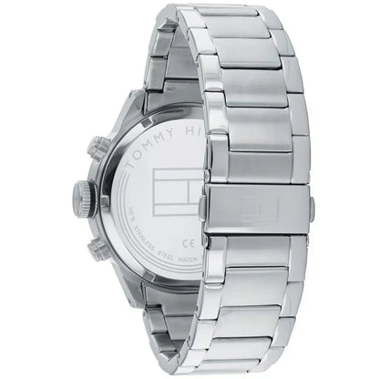 Original Tommy Hilfiger Shawn Men's Watch - Silver Steel & Black Dial (1791805)