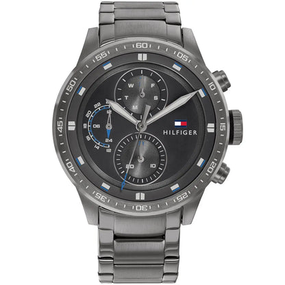 Original Tommy Hilfiger Shawn Men's Watch - Gunmetal Steel & Black Dial (1791806)
