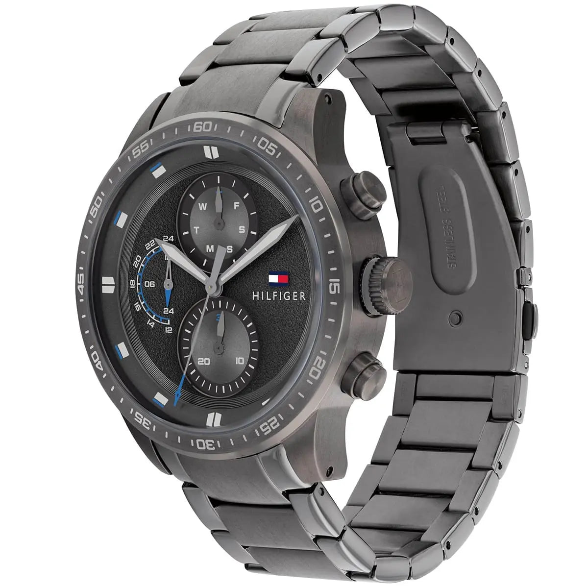 Original Tommy Hilfiger Shawn Men's Watch - Gunmetal Steel & Black Dial (1791806)