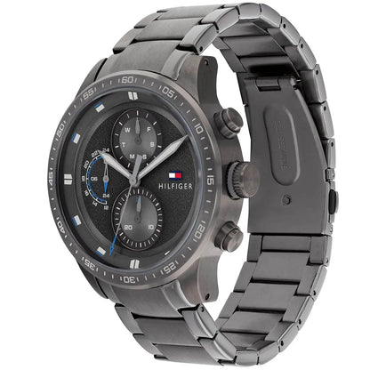 Original Tommy Hilfiger Shawn Men's Watch - Gunmetal Steel & Black Dial (1791806)