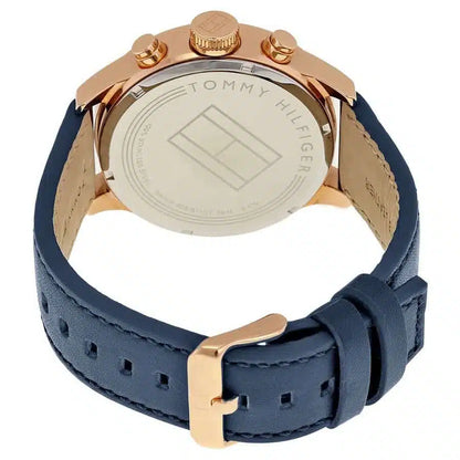 Original Tommy Hilfiger Men's Watch - Rose Gold Case & Navy Leather (1791139)