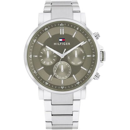 Original Tommy Hilfiger Tyson Men's Watch - Silver Steel & Grey Dial (1710587)