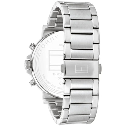 Original Tommy Hilfiger Tyson Men's Watch - Silver Steel & Dark Grey Dial (1710604)