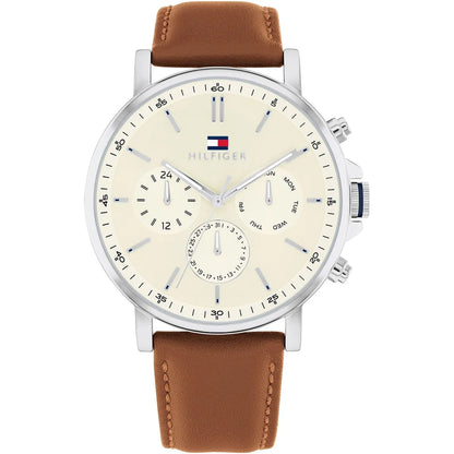 Original Tommy Hilfiger Tyson Men's Watch - Silver Case & Tan Leather (1792143)