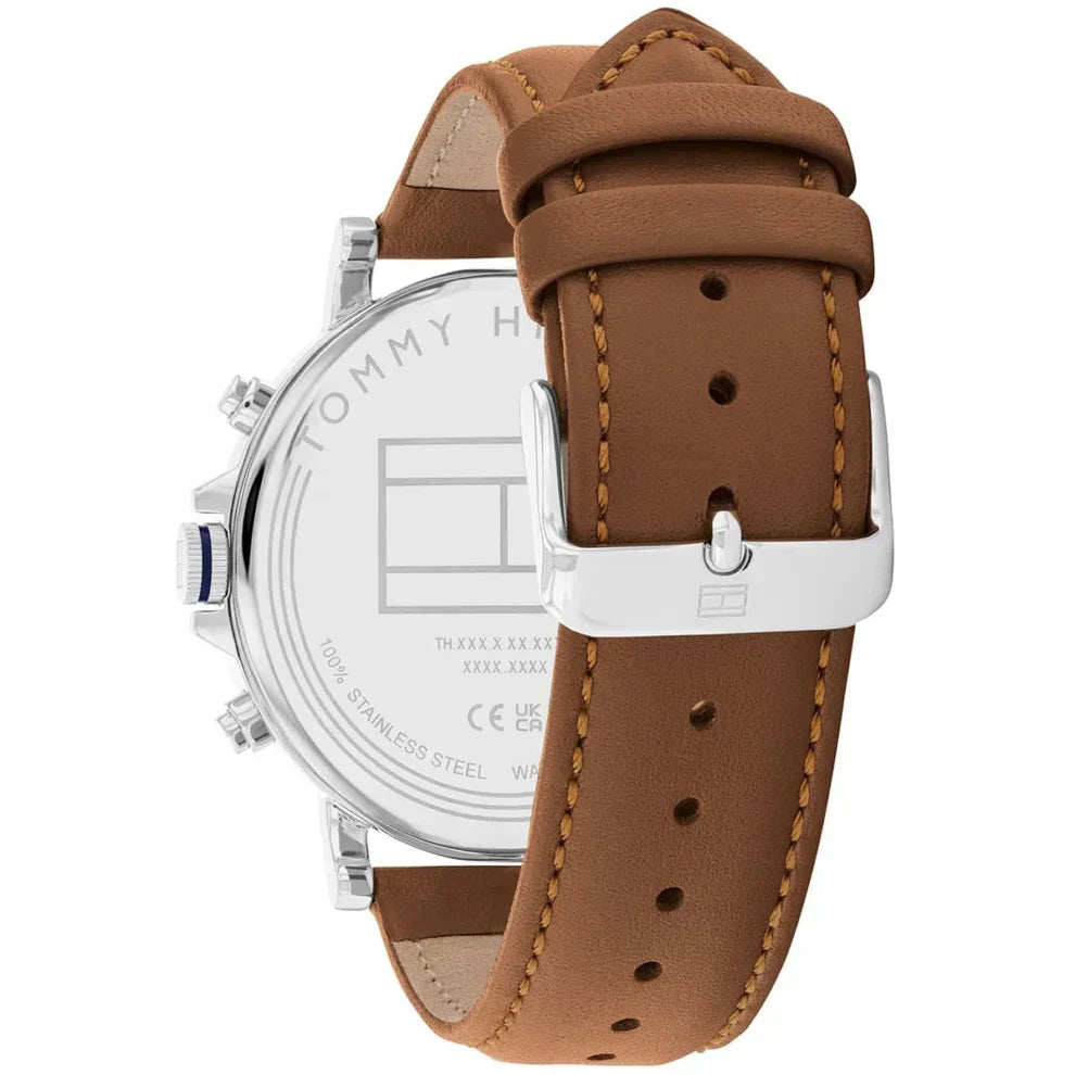 Original Tommy Hilfiger Tyson Men's Watch - Silver Case & Tan Leather (1792143)
