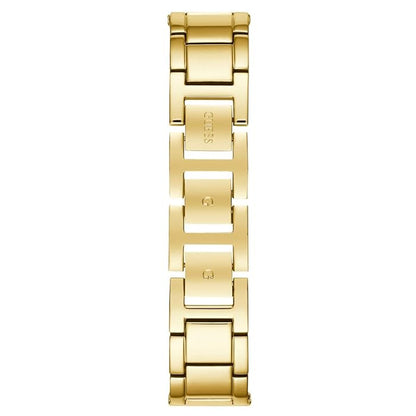 Guess U1155L3 Gold Case Gold Dial Gold Silver Striped Mesh Women's Watch