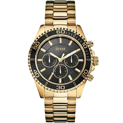Guess Chaser Chronograph W0170G2 Gold Case Black Dial Gold Metal Men's Watch