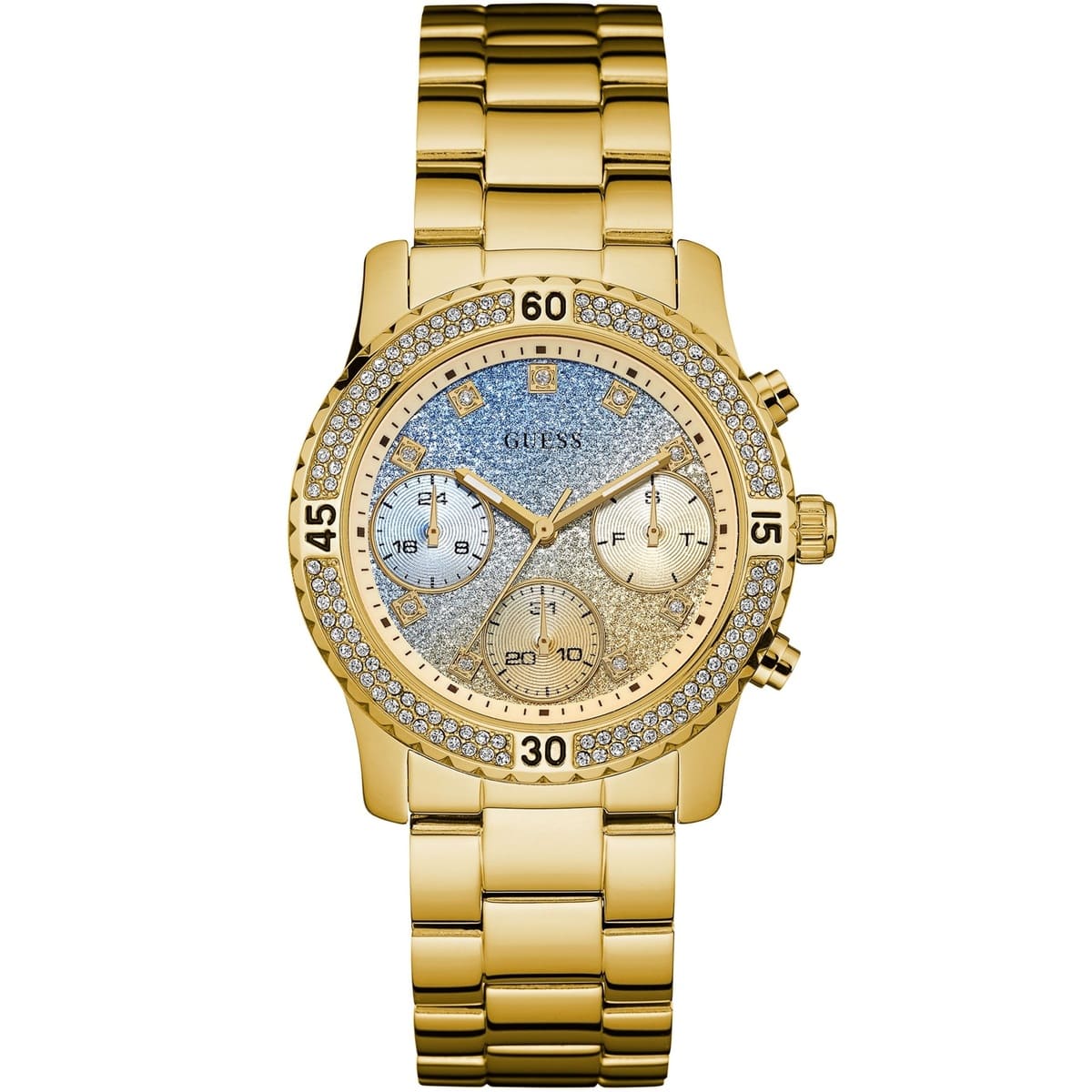 Guess Confetti W0774L2 Multi-Function Glitter Ombre Dial Women's Gold-Tone Watch