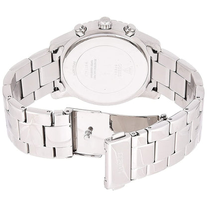 Guess Confetti W0774L7 Silver Tone Red Gradient Glitter Dial Watch