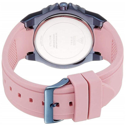 Guess Limelight W0775L5 Multi-Function Blue Dial Women's Pink Rubber Watch