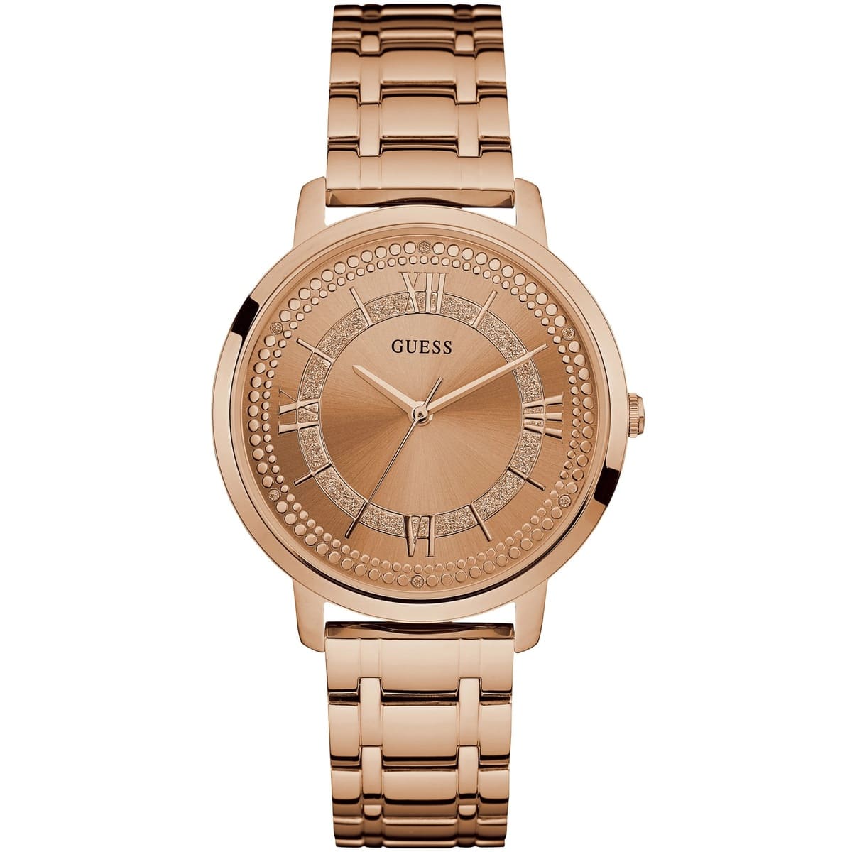 Guess Montauk W0933L3 Glitter Dial Women's Rose Gold-Tone Watch