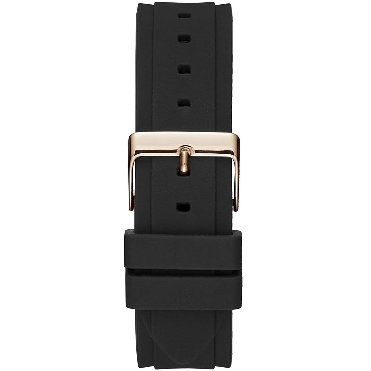 Guess Zena Multi-Function W1094L6 Rose Gold Case Black Dial Black Rubber Women's Watch