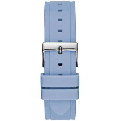 Guess Confetti Multi-Function W1098L3 Silver Case Silver Dial Light Blue Rubber Women Watch
